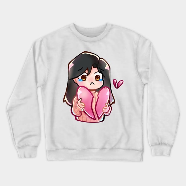 Heart Broke Crewneck Sweatshirt by franzieart